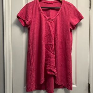 Cut Loose Brand Hot Pink Tee/ Cap Sleeves/ Size Medium
